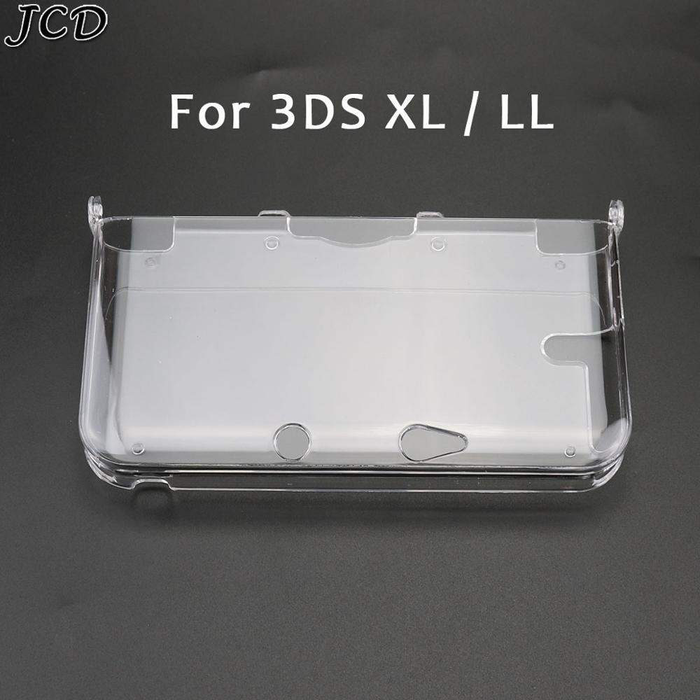 JCD inferior superior A & E Cubierta de la placa frontal de aluminio de Metal duro caja de carcasa protectora enfundada Shell para 3DS XL le carcasa Shell: Transparente