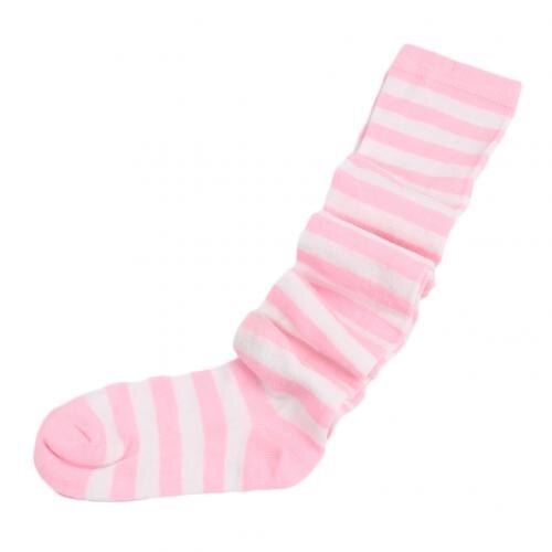 Long Stripe Printed Thigh High Striped Cotton Socks Women Christmas Color Striped Over The Knee Thigh High Stockings: 20Pink White