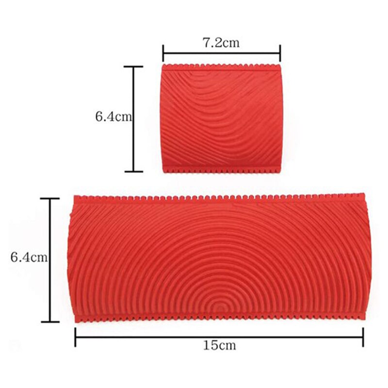 HLZS-6Pcs Wall Texture Art Painting Tool Set Wood Graining Painting Tool Art Wallpaper Imitation Wood Grain Tool