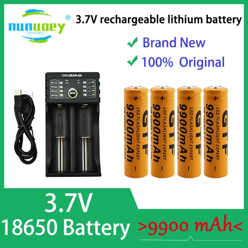 Latest Battery 100% Original Rechargeable Lithium Battery 18650, 3.7V, 9900mAH