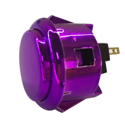 2 stuks sanwa obsj -30 metalen afwerking drukknop -in 30mm vervangende drukknop zilver goud voor arcadespel: Geel