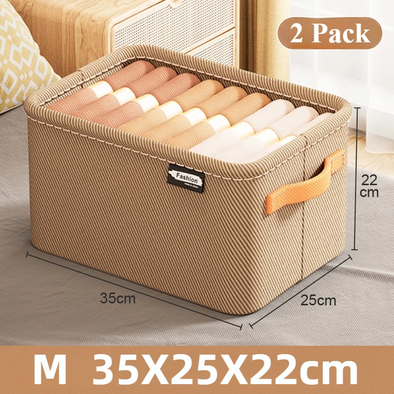 Organisateur de placard, organisateurs de tiroirs, boîte de rangement pour pantalons en jean, organisateur de vêtements de garde-robe, organisateur de tiroirs pour chaussettes et T-Shirt: kaki foncé