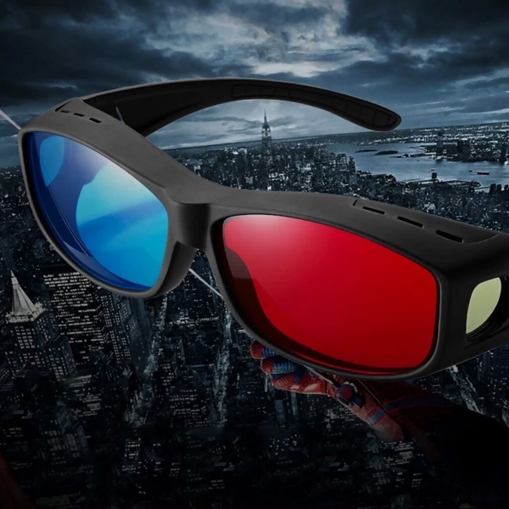 Universel Type 3D lunettes TV film dimensionnel anaglyphe vidéo cadre 3D Vision lunettes DVD jeu verre rouge et bleu couleur