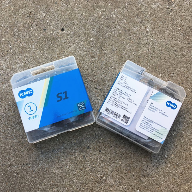 KMC S1 112L Single Speed Bicycle Chain 1/2*1/8 Fixed Gear Bike Folding Bike High Value Freewheel Shift Chain with Quick Link