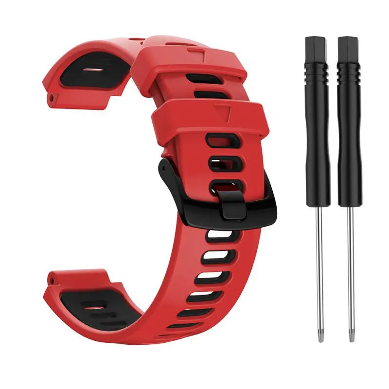 Correa de reloj para Garmin Forerunner 235 220 230 620 630 735XT, pulsera de silicona suave, accesorios para reloj inteligente: XXL / Negro y gris