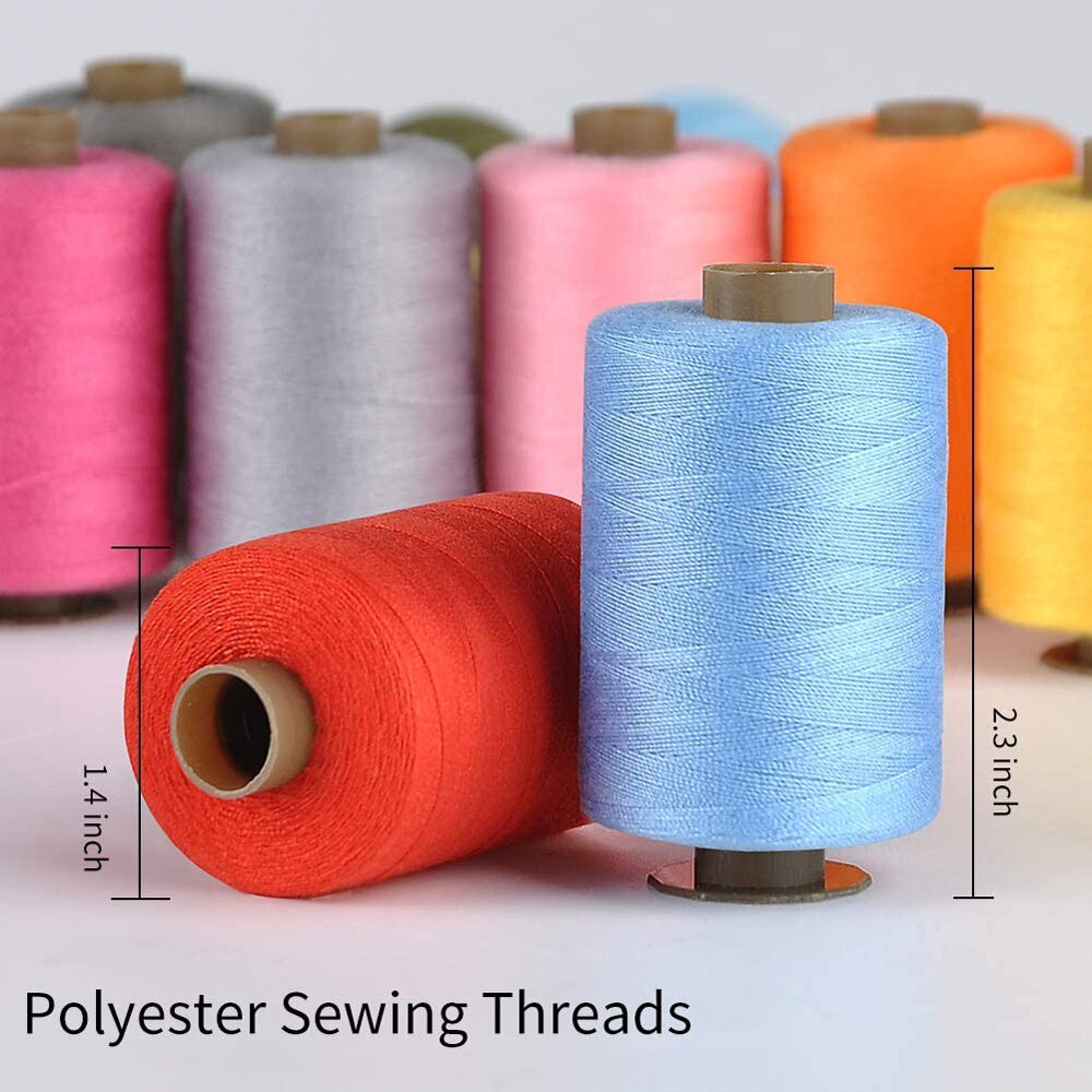 24pcs/set Polyester Sewing Threads Spool 1000 Yard Machine Embroidery Sewing Thread Set DIY Handmade Stitching Supplies