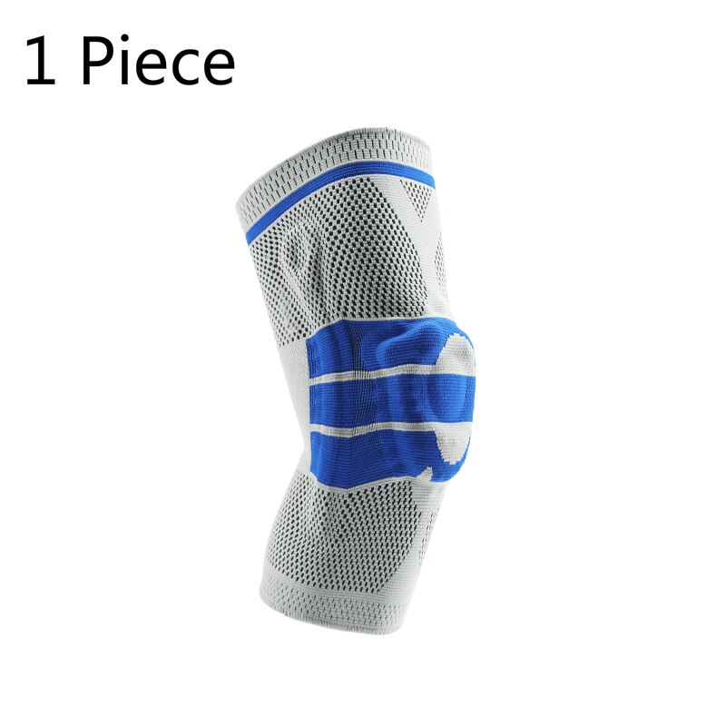Worthwhile joelheira acolchoada, silicone, joelheira elástica, equipamento fitness, protetor de vôlei e basquete: One Piece Blue / M