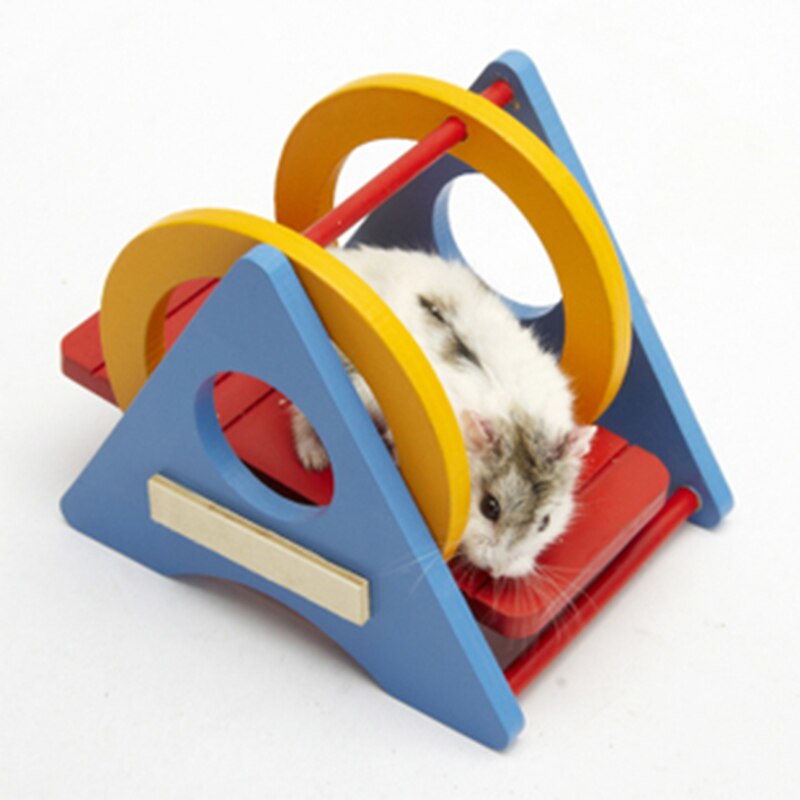 Puinen hamsterilelu hollantilainen sika puutalo pieni lemmikki keinu tunneli ponnahduslauta sokkelo kiipeily tikkaat hauska hamsterin lelu