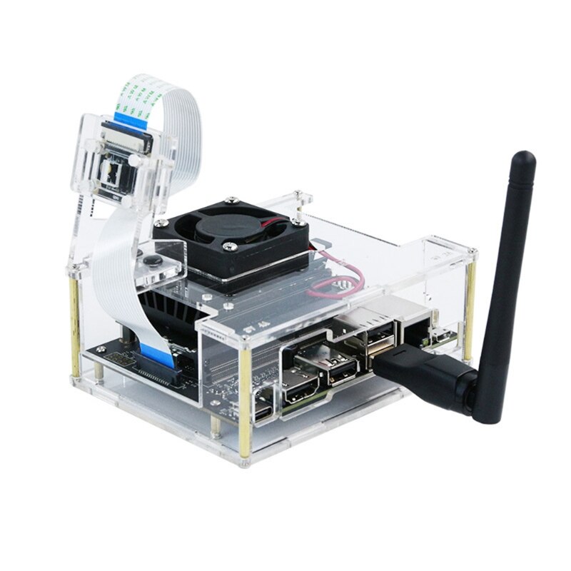 Acrylic case for NVIDIA Jetson Nano B01 &amp; A02 - includes fan (Jetson Nano, camera not included)