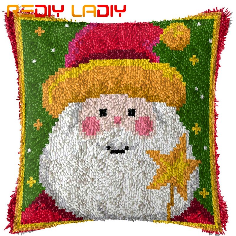 Latch Hook Kits Make Your Own Cushion Daffodil Flowers Printed Canvas Crochet Pillow Case Latch Hook Cushion Cover Hobby & Craft: BZ919