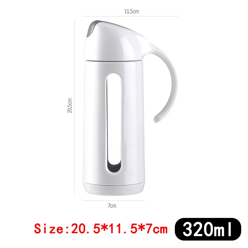 Olie Dispenser Glas Olijf Fles Pot Lekvrij Saus Azijn Fles Juskom Olie Schenker Fles Voor Koken Keuken Gereedschap: 320 ML