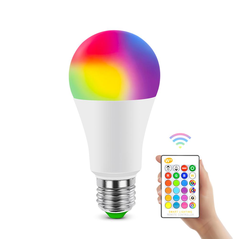 Bluetooth 4.0 APP Dimmable LED Bulb RGB 15W 110V 220V Wireless Magic LED lamp Music Control Smart Life Home Lighting E27 to E14