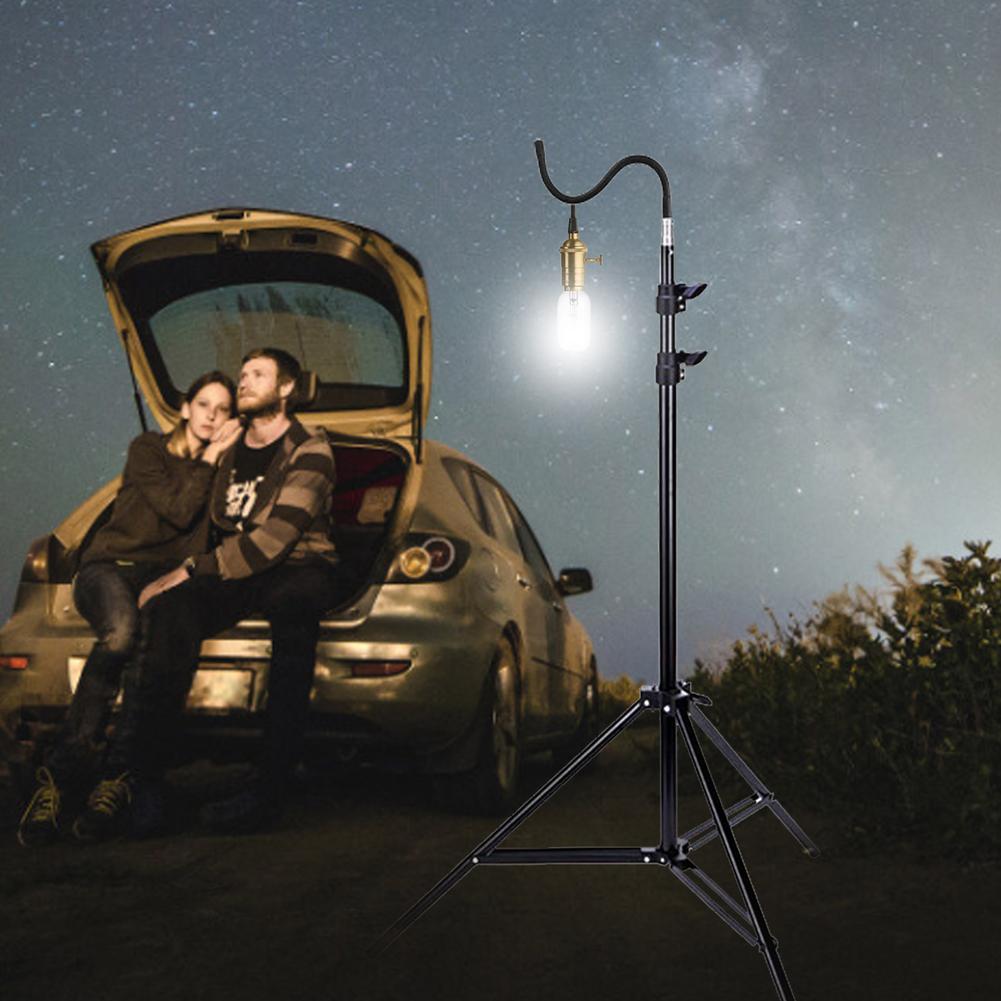 2M Light Stand Vouwen Verstelbare 4-Sectie Lichtgewicht Aluminiumtripod Ondersteuning Voor Outdoor Camping Studio 'S