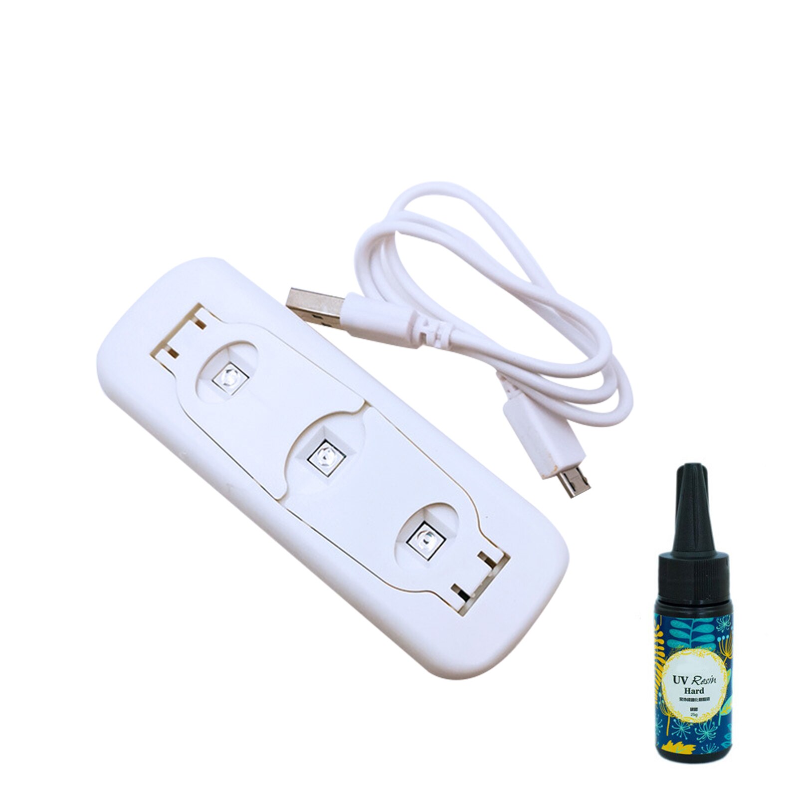 Kit de résine UV et lampe UV pour la fabrication de bijoux artisanaux, résine époxy transparente, durcissement rapide, J2Y