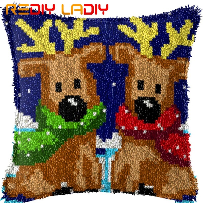 Spärrkroksatser gör din egen kudde mandala blomma tryckt canvas virkat kuddfodral spärrkrok kuddfodral hobby & hantverk: Bz053