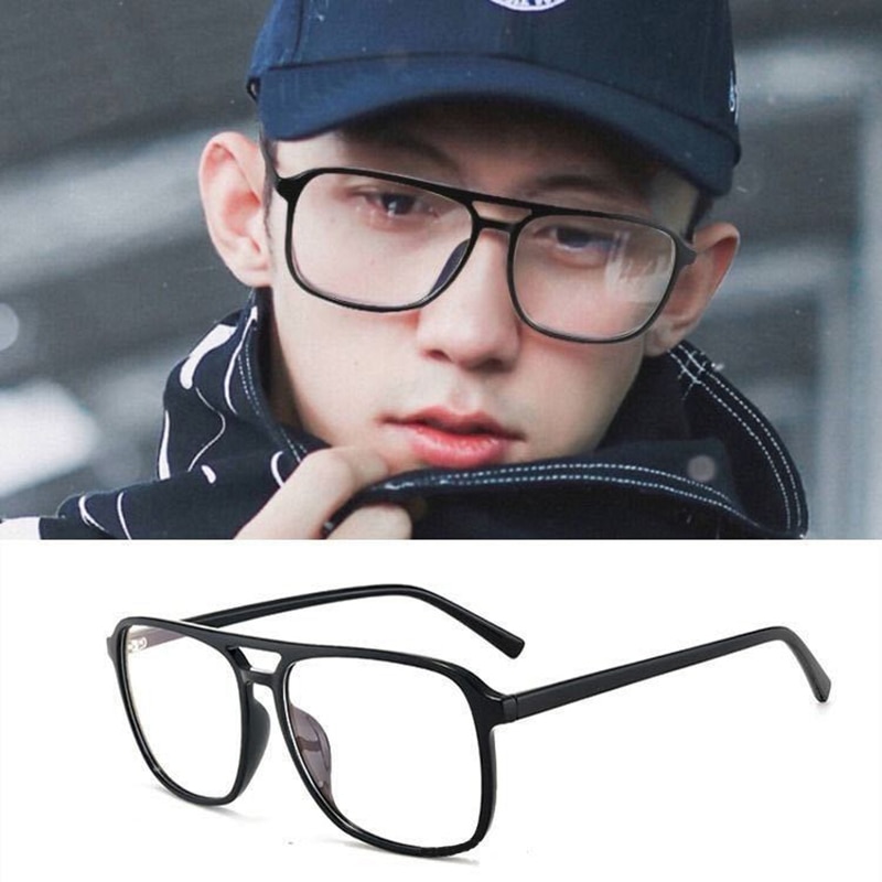 High Unisex Plain glasses women men glasses lens square glasses male female Plain glasses