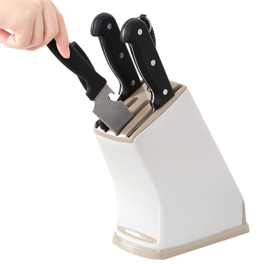 Knivholder multifunktionsdræningsstativ til service til køkkenredskaber: Grå