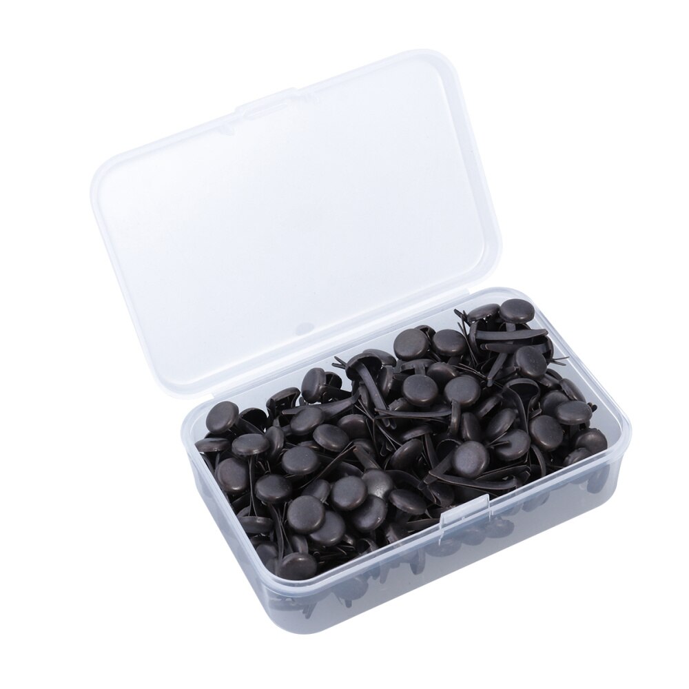 200 sztuk łączniki papierowe mosiężne ćwieki okrągłe metalowe ćwieki ze schowkiem dla rzemiosła DIY (złoto): Bronzo