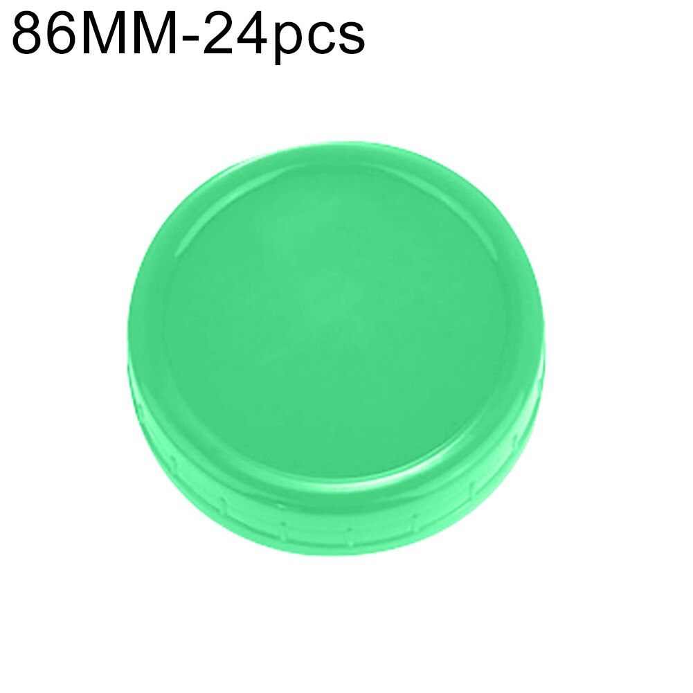 24Pcs Reusable Mason Jar Lids Cover Wide Mouth Mason Jar Lids Fermentation Lid Cap for Sauerkraut Kimchi Pickles Jar Lids Cover: Green / 86mm