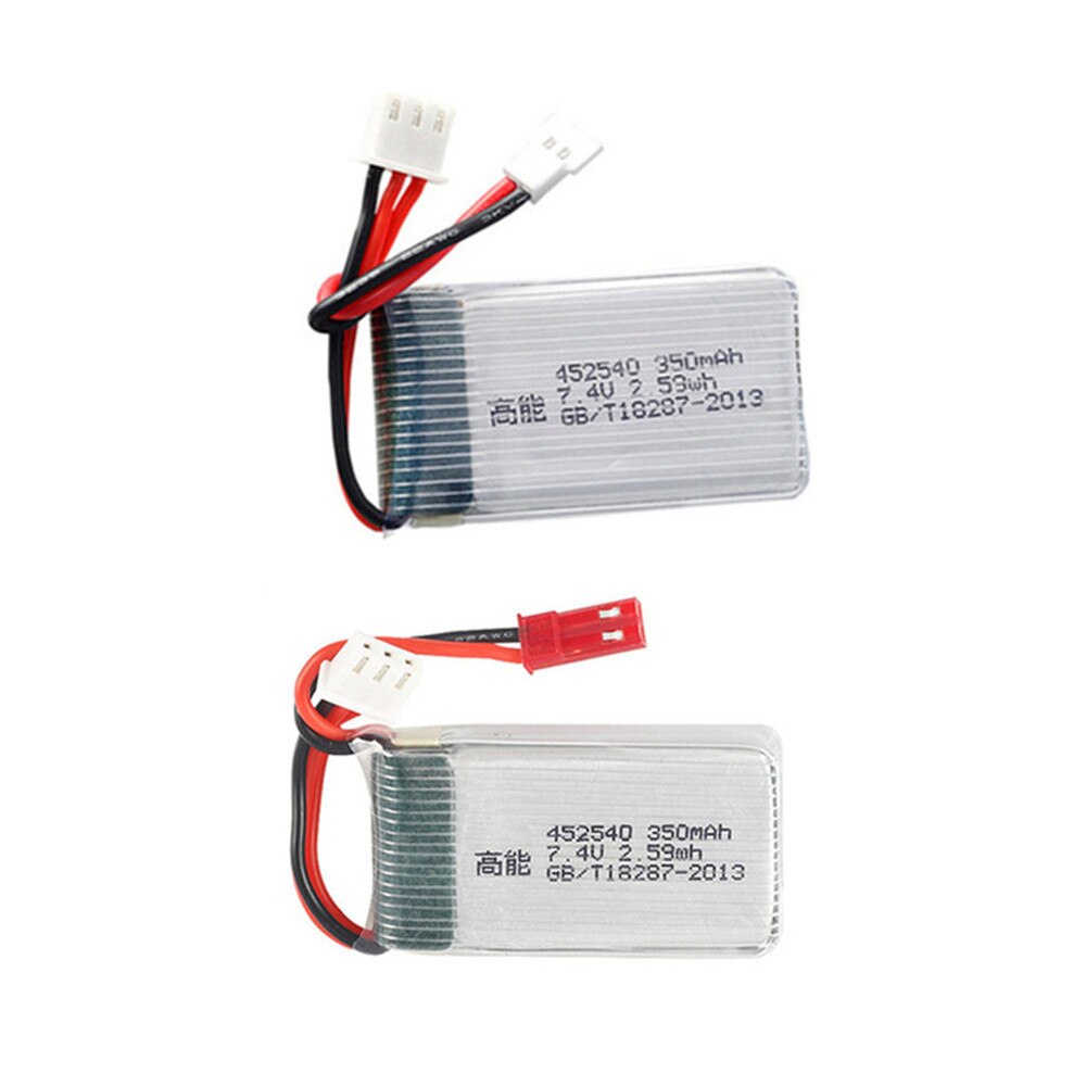2 S 7.4 V 350 Mah Lipo Batterij Voor Mjx X401H X402 Jxd 515W 515V 515 Batterij Rc mini Fpv Drone Quadcopter Helikopters 3.7 V 452540