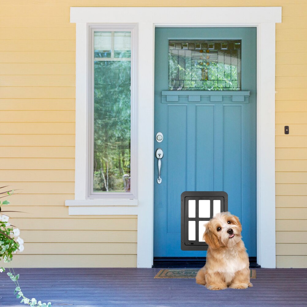 1 Set of Home Pet Cage Screen Door Lockable Screen Gate for Small Dog Cat Door