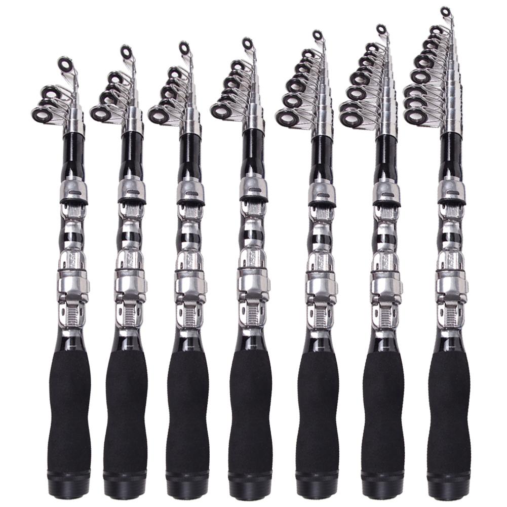 Portable Rock Fishing Rod Ultrashort Telescopic Carbon Spinning Fishing Pole