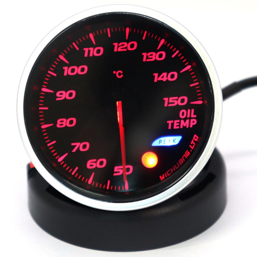 Motor Olie Temperatuur Meter Led Display Monitor Rook Lens Universele