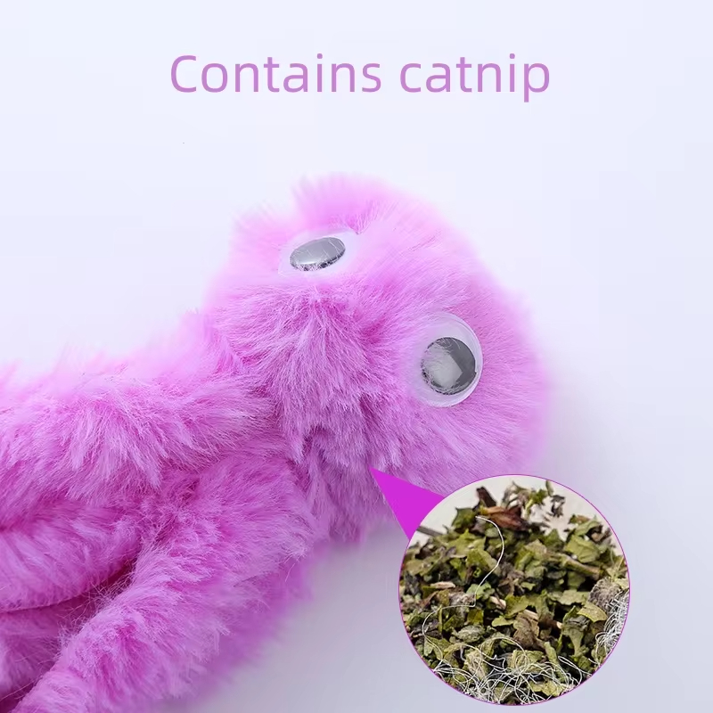 Juguete para gatos, lindo juguete de peluche de pulpo, dientes resistentes a mordeduras, juego interactivo, suministros para mascotas