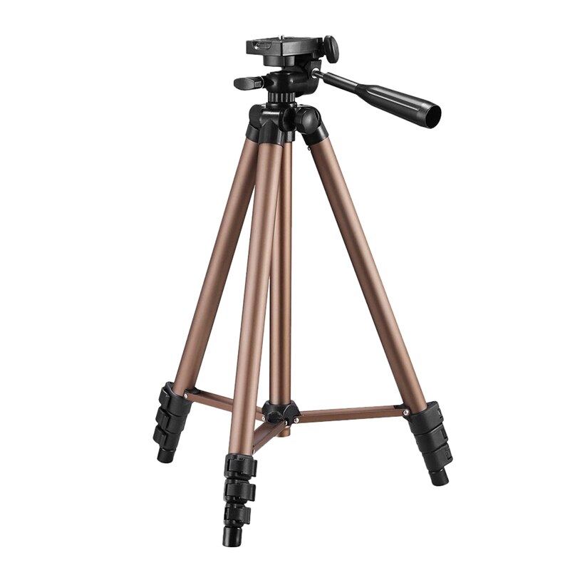 for Mobile Phone DSLR Sports Camera Live Bracket 360°Rotating Retractable and Heightening 1.3M Portable Tripod: Default Title