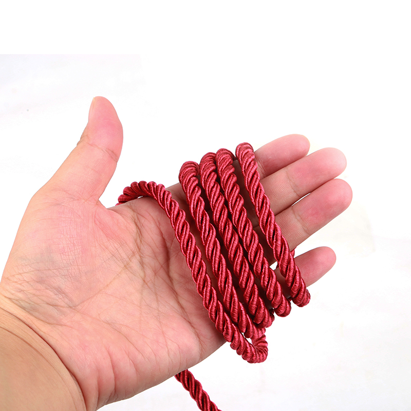 5mm 5/10YD Twisted Cord Rope Trim Craft Decorative Nylon Rope Handmade Cording for Sewing Crafts Upholstery Home Décor