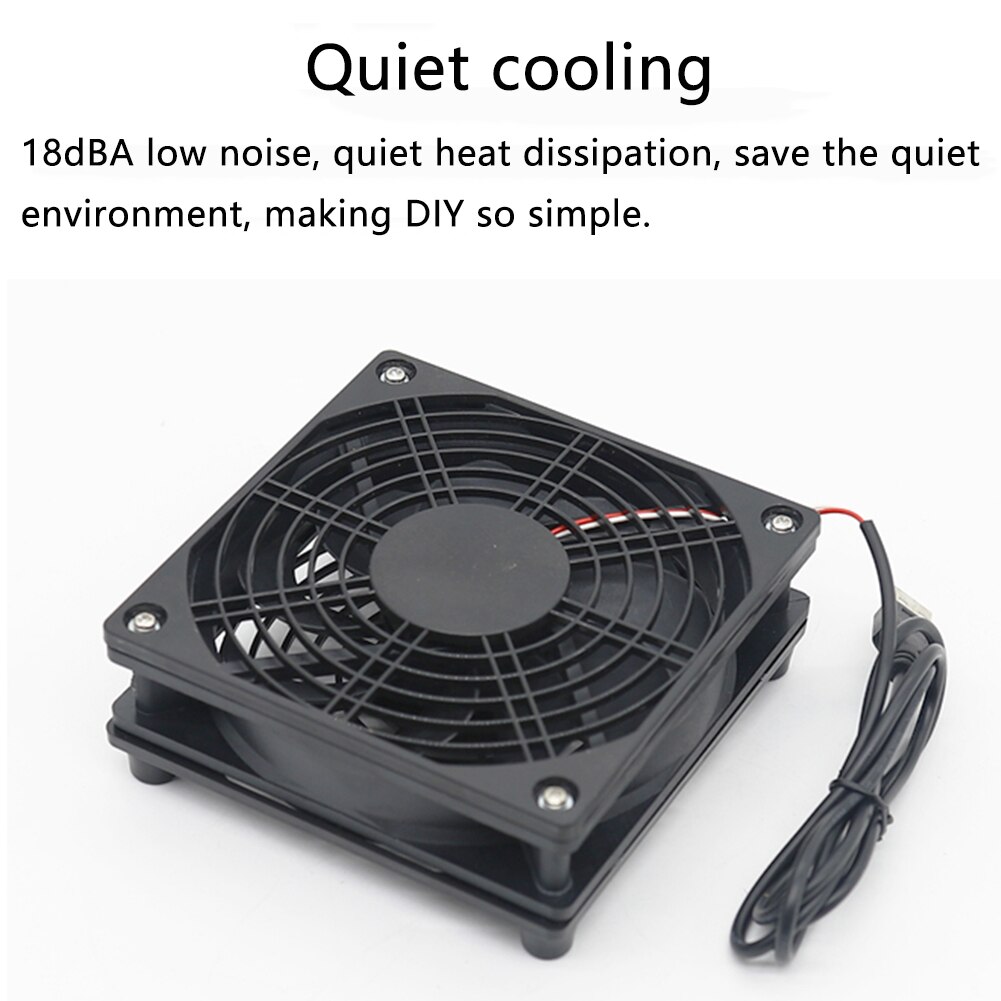 Stille Draagbare Koelventilator Voor Router Tv Box Elektronische Apparatuur Universele 120 Mm Diy Usb Power Pc Cooler Home Office 5 V