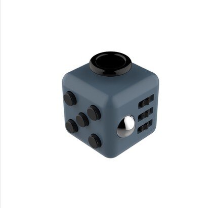 Puzzle Decompression Cube Smart Decompression Dice Resistance Toy Anxiety Practicing Dice Toys For Children: Dark Grey