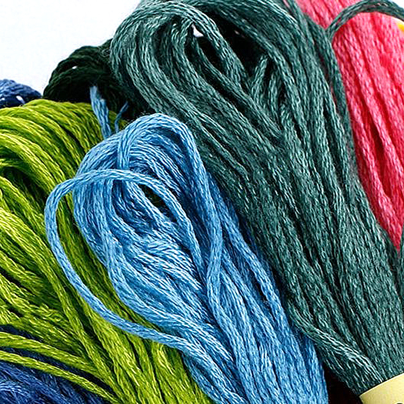 50/100 pcs Similar Dmc Thread Floss Skein Cross Stitch Thread Random Color embroidery DIY Silk Line Branch Threads