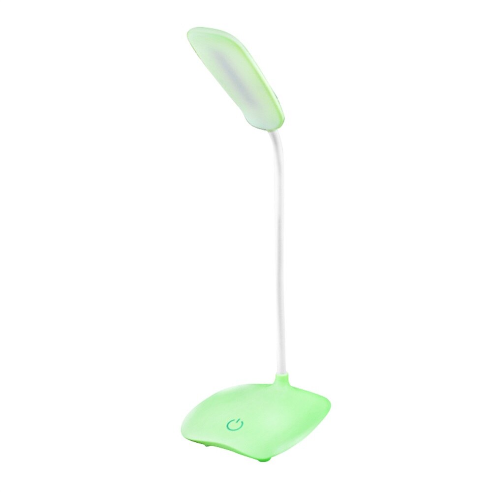 Usb genopladelig 3 modes justerbar led skrivebordslampe elev studie lys 360 graders fri led bord læselampe: Grøn