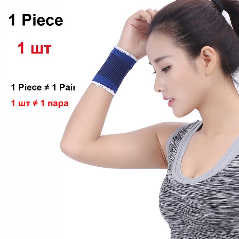 1 pz Palm Support Wristband Knit riscaldamento basket polso proteggi marchio chainoco braccialetti sportivi professionali bracciale da polso blu: Blue Wrist