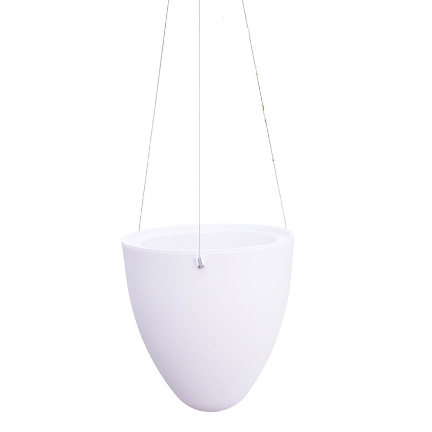 Maceta blanca absorbente de agua para flores, macetas de plástico para plantas suculentas, macetas colgantes de agua para riego, macetas de jardín, decoración del hogar: Default Title