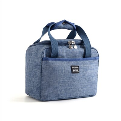 Geïsoleerde Lunch Tas Oxford Reizen Noodzakelijk Olie Picnic Pouch Unisex Thermische Diner Box Container School Voedsel Opslag Gevallen: blue