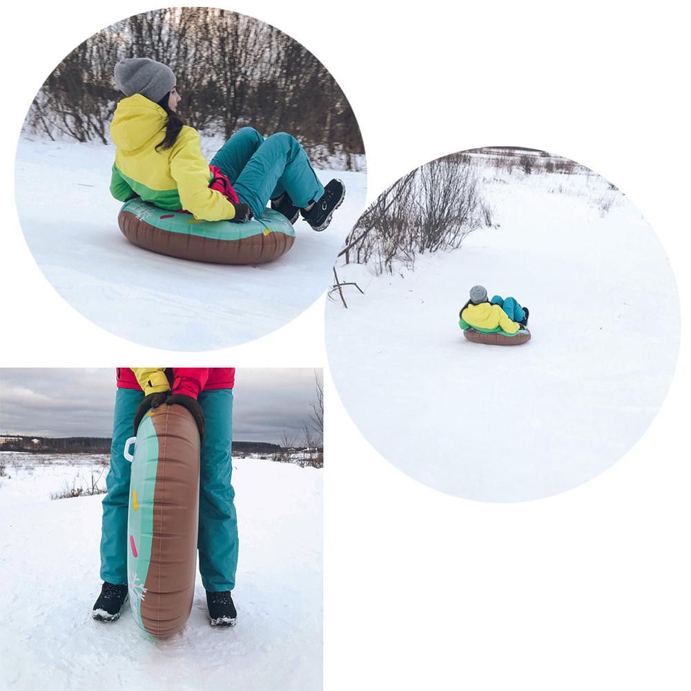 アウトドアスポーツのためのヘビーデューティスキーボードそり雪チューブ子供雪タイヤ滑りやすい草砂ボードスキーパッドスノーボードとハンドル