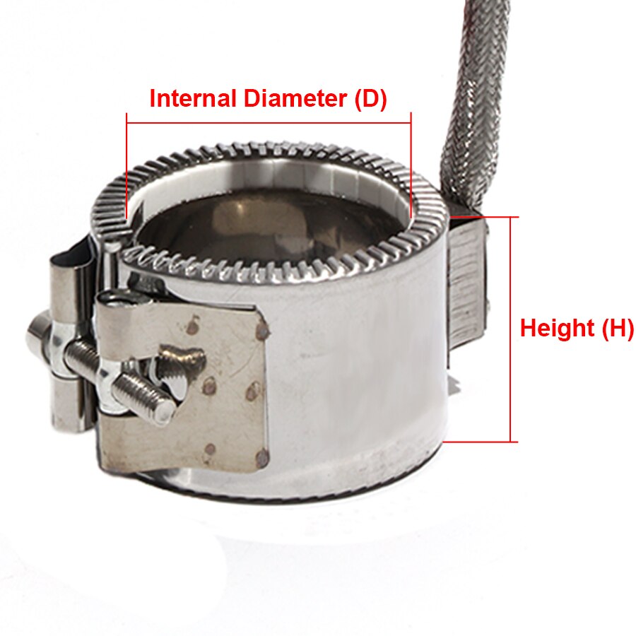 55mm Inner Diameter 30~50 Height Ceramic Band Heater 110V/220V/380V 200W/270W/310W/350W/400W Heating Element