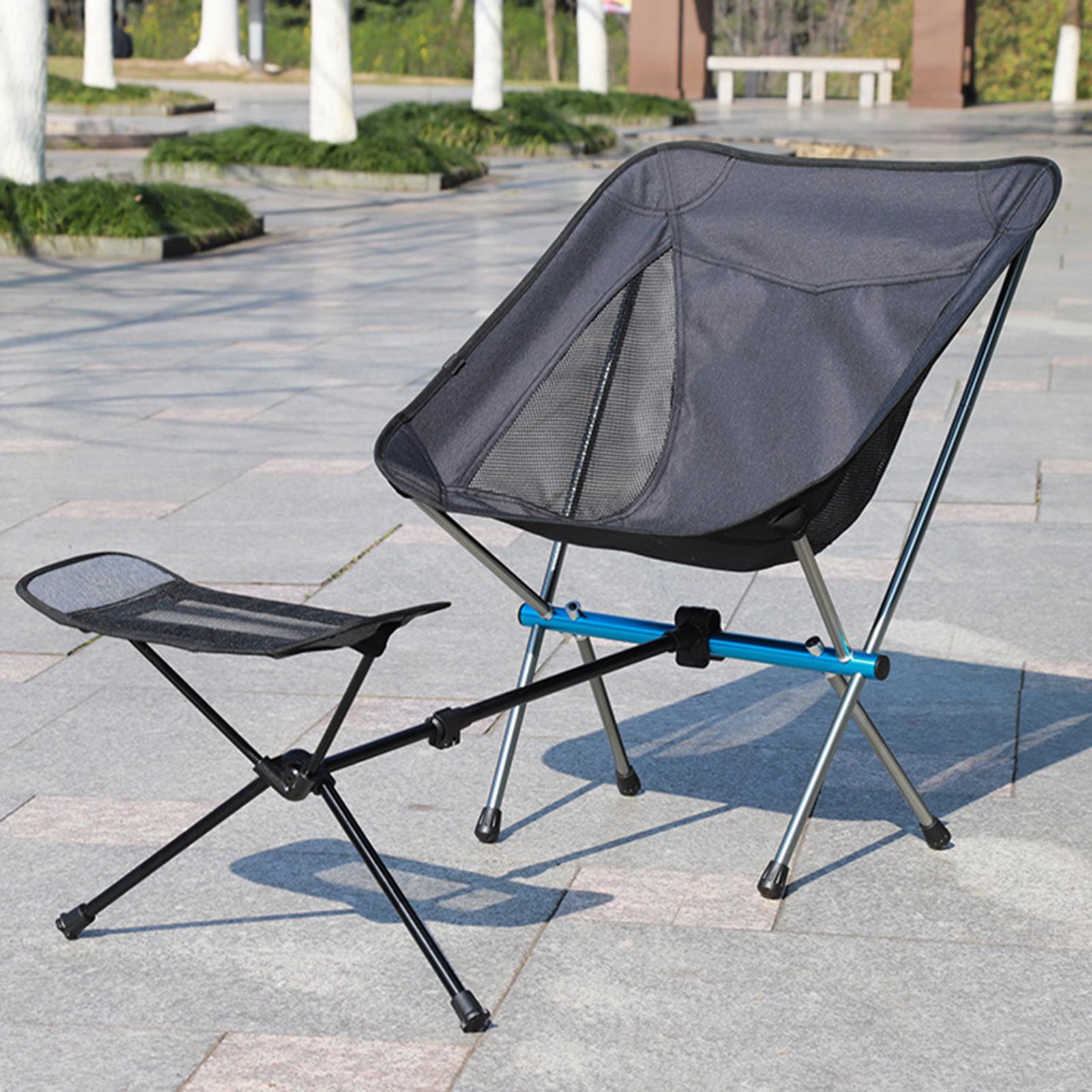 Outdoor Portable Folding Chair Footrest Recliner Foot Retractable Leg Stool