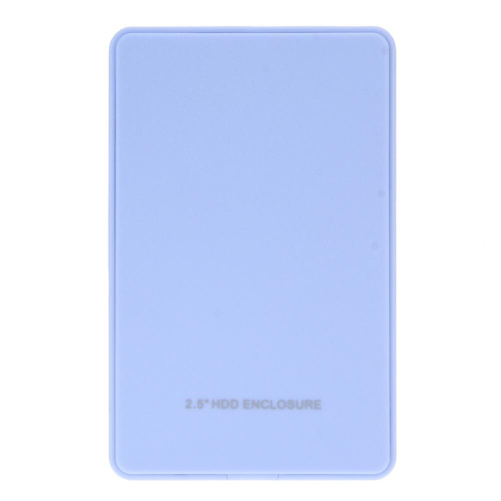 2.5in USB 2.0 SATA Hd boîte disque dur boîtier de boîtier externe Portable 5 Gbps haute vitesse Mobile USB2.0 HDD boîtier pour PC: Bleu