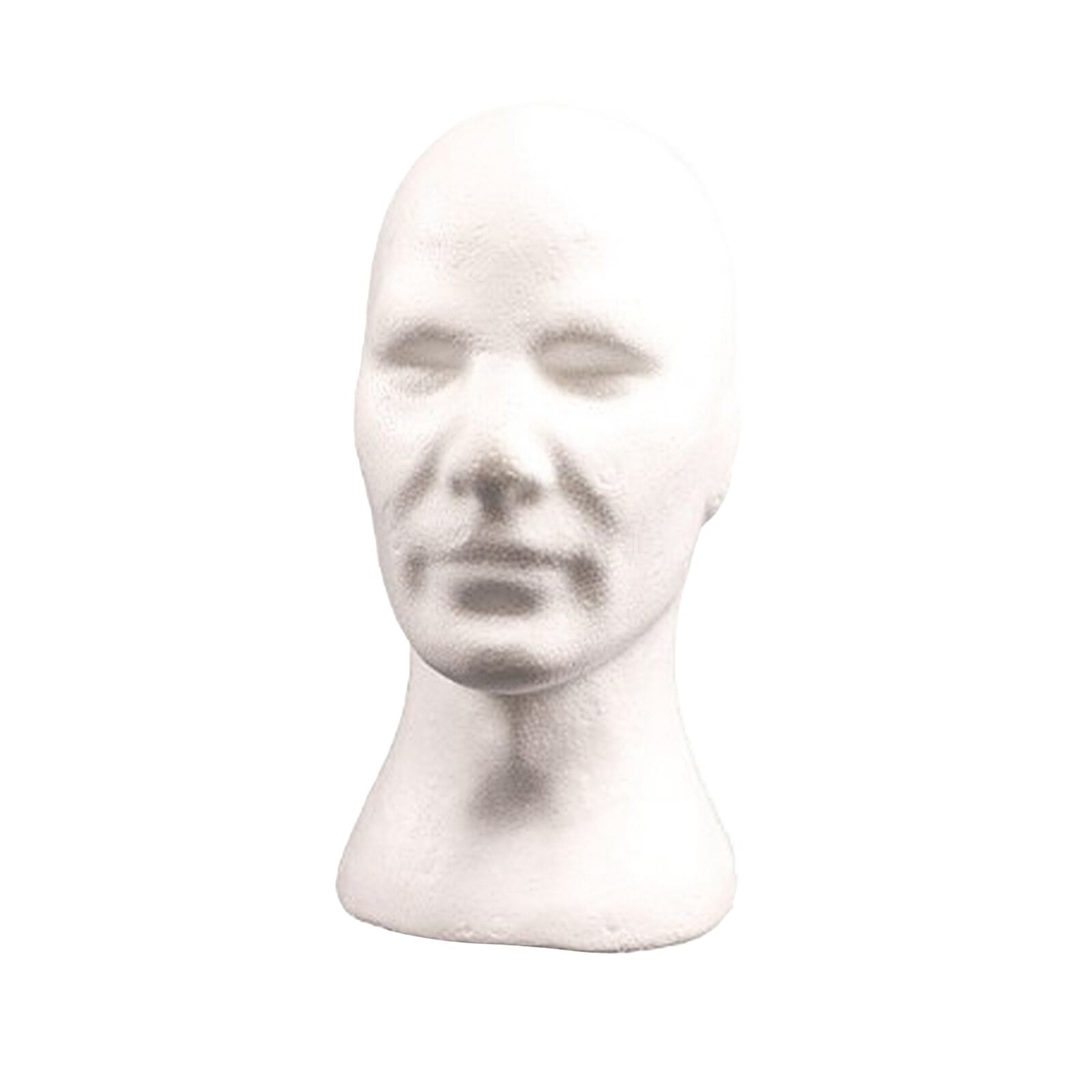 12.6 &quot;Piepschuim Pruik Hoofd, Mannelijke Foam Mannequin Pruik Standhouder, Display Haar, hoeden Vr Bril En Haarstukjes Voor Thuis, Salon