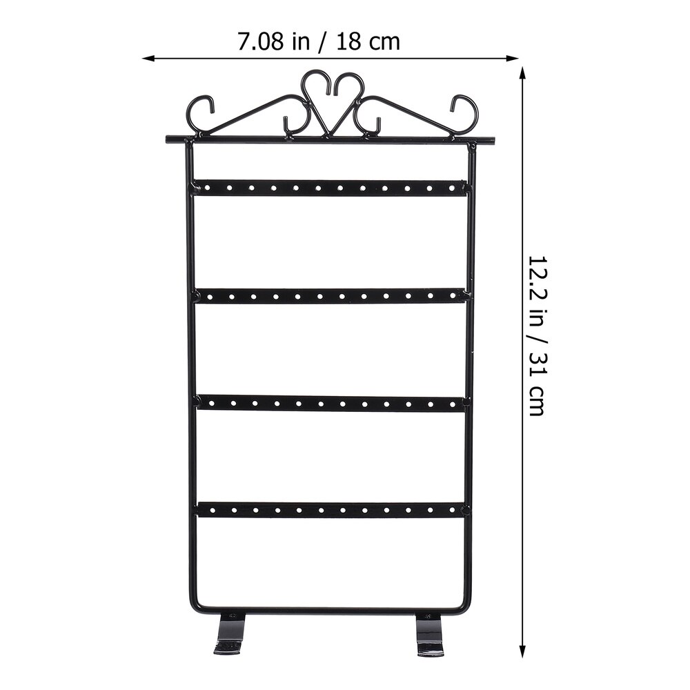 Delicate Earrings Organizer 48 Holes Ear Stud Holder Iron Jewelry Display Stand