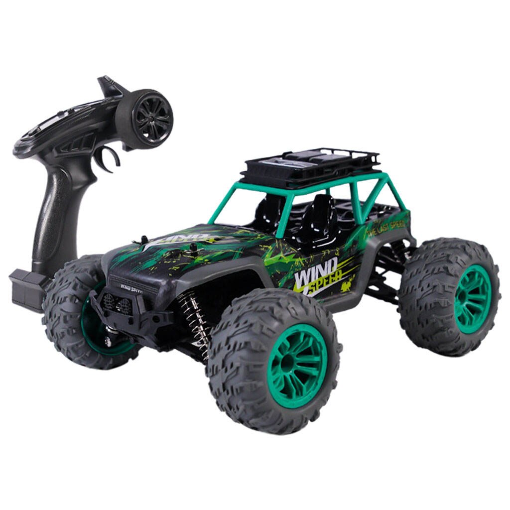 Bigfoot – camion radiocommandé pour enfants, 36 km/h, 4x4, étanche, télécommandé, hors route, pour garçons: Green Style 1