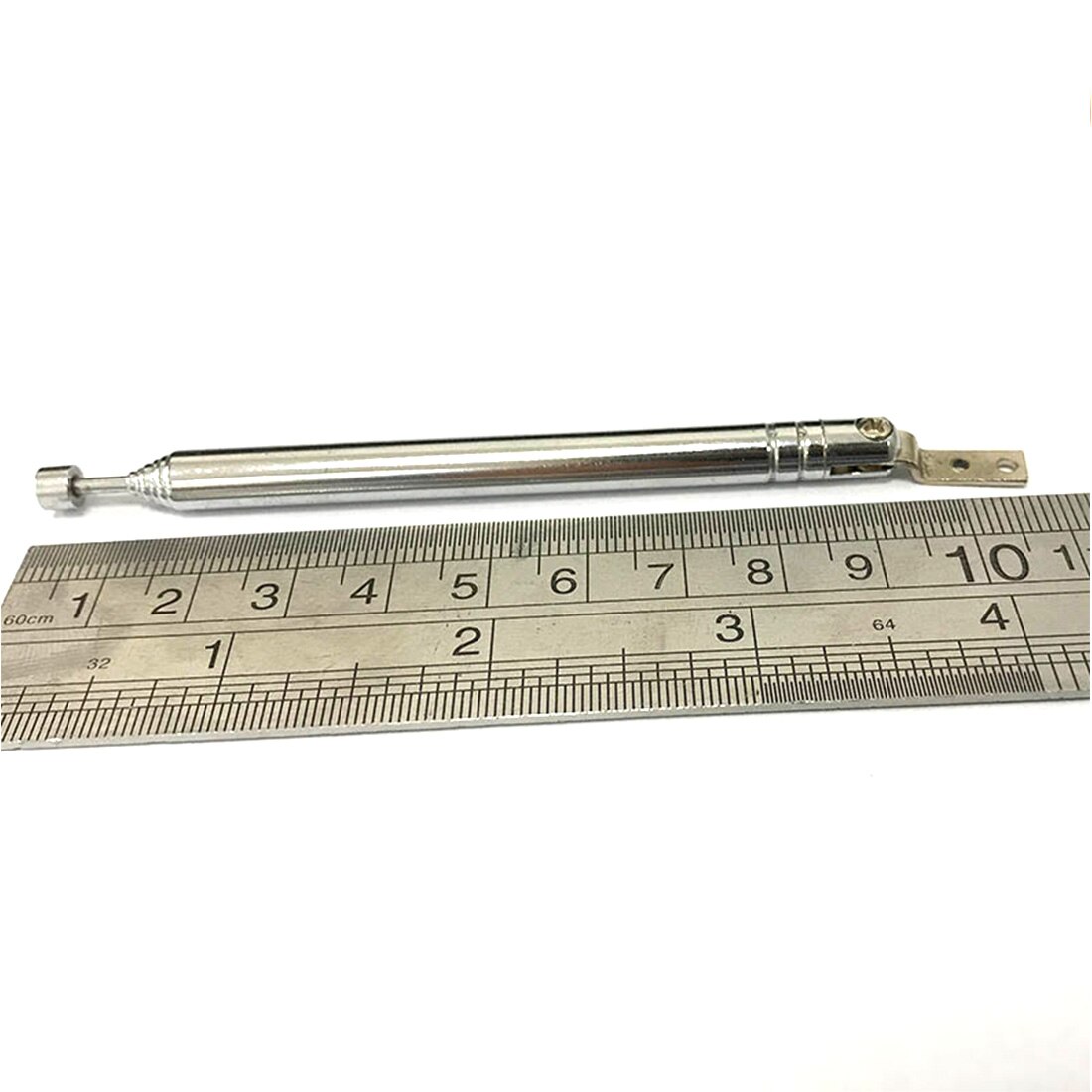 Antenne télescopique de remplacement, 401mm de Long, 7 sections, pour Radio Fm Am, à Angle droit, feuille montée en fer, , 2 pièces