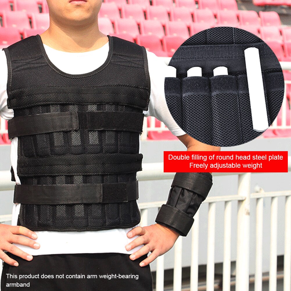 Chaleco deportivo con agujeros para entrenamiento de boxeo, chaleco transpirable y ajustable a prueba de golpes con carga de 15-35kg