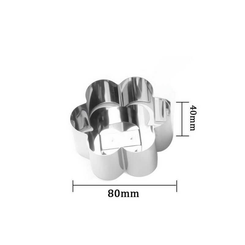 Nowe formy robić sałatek naczynie robić zapiekania Diy narzędzia robić pieczenia foremka na babeczki sałatka deser umierać pierścionek mus ciasto ser narzędzie ze stali nierdzewnej: kwiat kształt