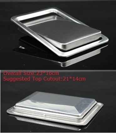 Stainless Steel Flap Lid Trash Bin Cover Flush Recessed Built-in Balance Kitchen Counter Top Swing Garbage Can Lid: E