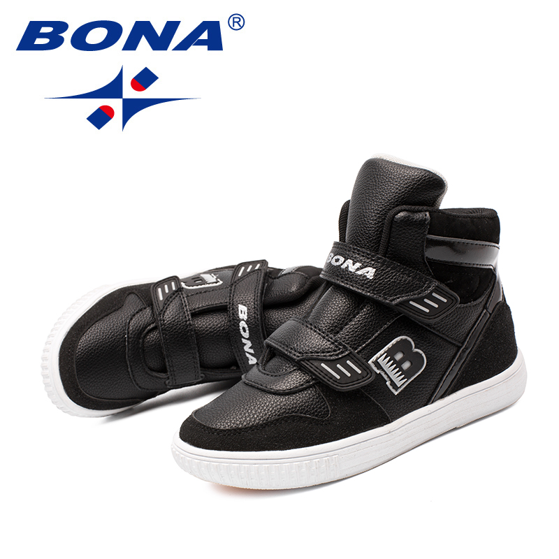 BONA Typische Stijl Kinderen Laarzen Klittenband Jongens Winter Schoenen Outdoor Sneakers Licht Zacht