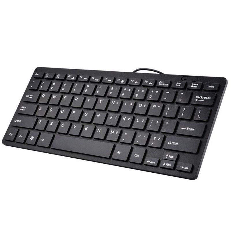 Computer Keyboard Keyboard 78 Key Mute Ultra Thin Wired Mini USB Interface Desktop Computer Small Language Keyboard USB Keyboard